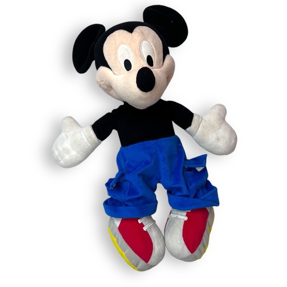 Disney Mickey Mouse Large Vintage Heavy Weight Stuffed Animal - Picture 1 of 5